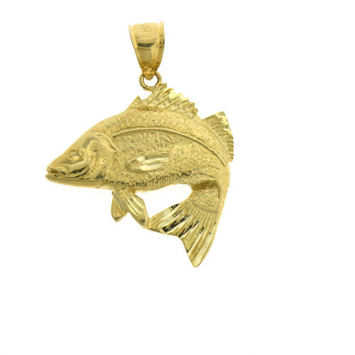 14K GOLD NAUTICAL CHARM - FISH #672