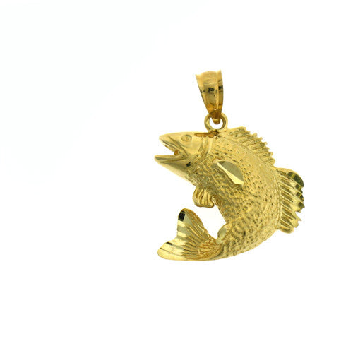 14K GOLD NAUTICAL CHARM - FISH #673