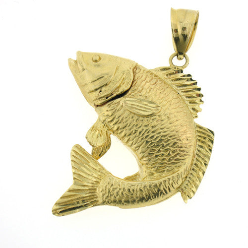 14K GOLD NAUTICAL CHARM - FISH #680
