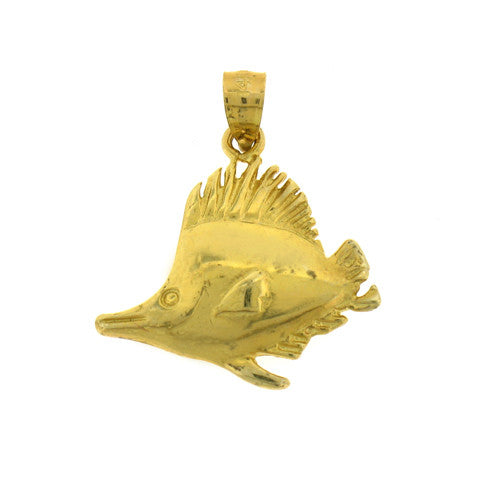 14K GOLD NAUTICAL CHARM - FISH #687