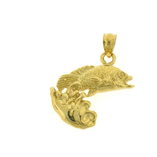 14K GOLD NAUTICAL CHARM - FISH #697