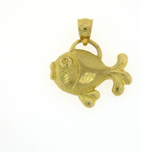 14K GOLD NAUTICAL CHARM - FISH #698