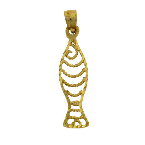 14K GOLD NAUTICAL CHARM - FISH #699