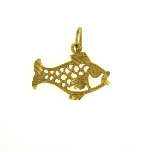 14K GOLD NAUTICAL CHARM - FISH #700