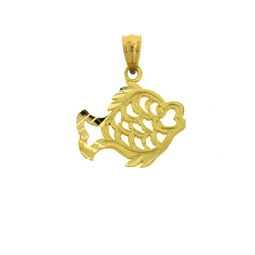 14K GOLD NAUTICAL CHARM - FISH #701