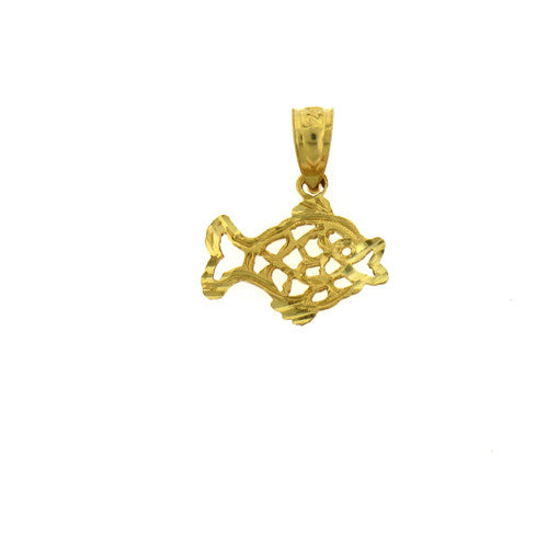 14K GOLD NAUTICAL CHARM - FISH #702