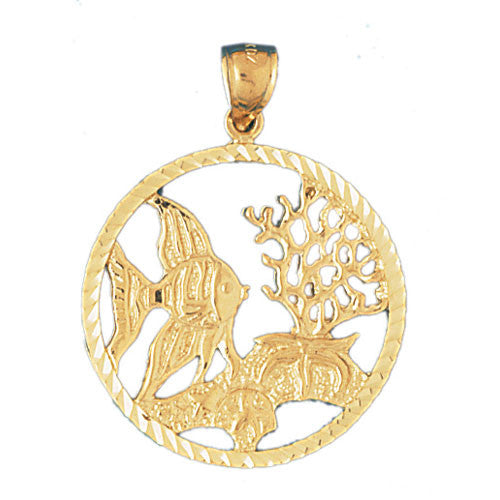 14K GOLD NAUTICAL CHARM - FISH #712