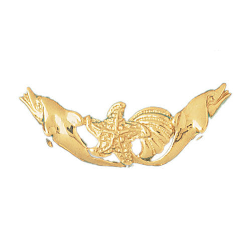 14K GOLD NAUTICAL CHARM - FISH #727