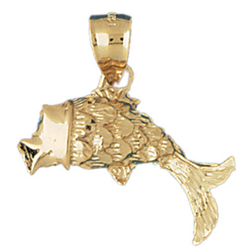 14K GOLD NAUTICAL CHARM - GOLDFISH #573