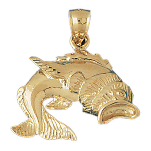 14K GOLD NAUTICAL CHARM - GOLDFISH #574