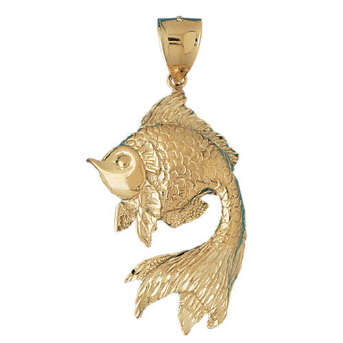 14K GOLD NAUTICAL CHARM - GOLDFISH #576