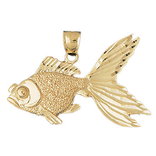 14K GOLD NAUTICAL CHARM - GOLDFISH #577