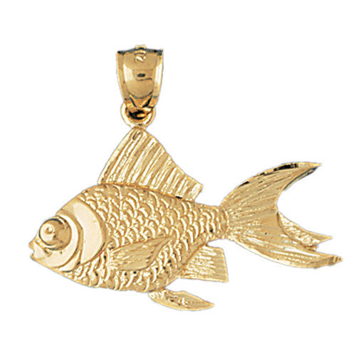 14K GOLD NAUTICAL CHARM - GOLDFISH #578