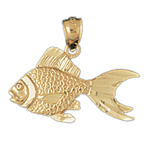 14K GOLD NAUTICAL CHARM - GOLDFISH #579
