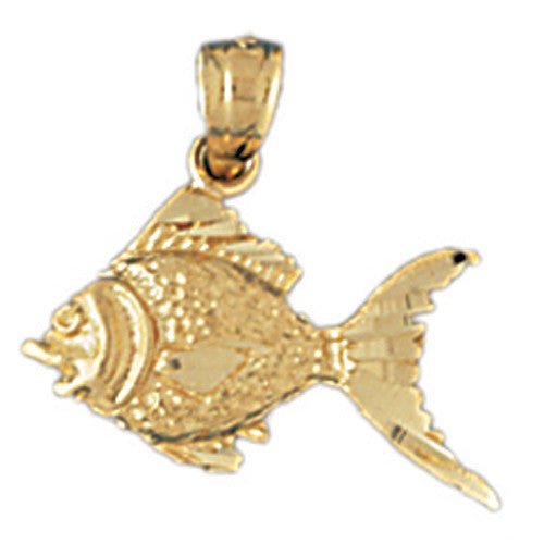 14K GOLD NAUTICAL CHARM - GOLDFISH #580