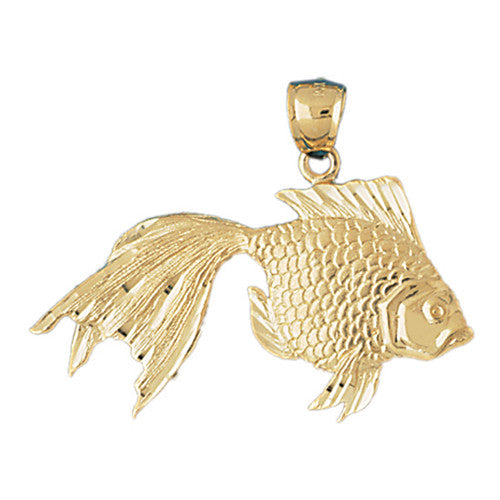 14K GOLD NAUTICAL CHARM - GOLDFISH #583