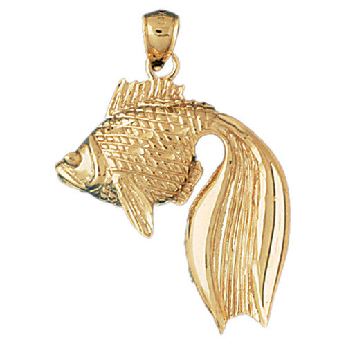 14K GOLD NAUTICAL CHARM - GOLDFISH #585
