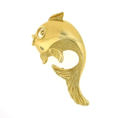 14K GOLD NAUTICAL CHARM - GOLDFISH #695