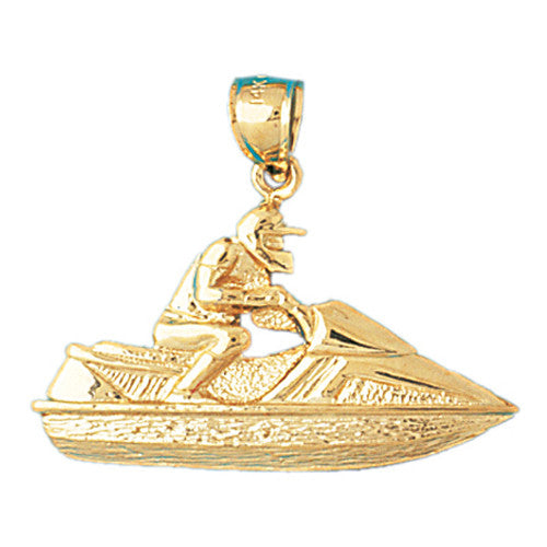 14K GOLD NAUTICAL CHARM - JET SKI #1343
