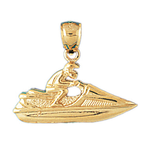 14K GOLD NAUTICAL CHARM - JET SKI #1344