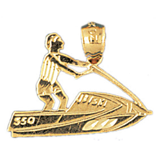 14K GOLD NAUTICAL CHARM - JET SKI #1347