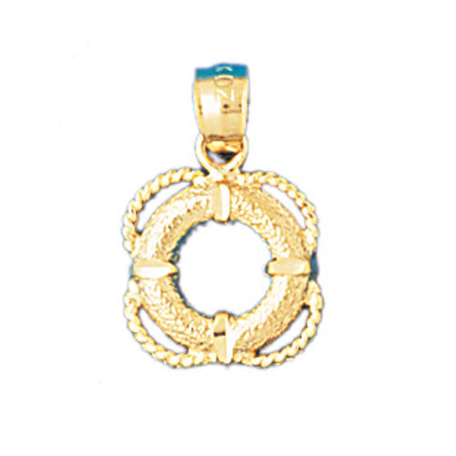 14K GOLD NAUTICAL CHARM - LIFE PRESERVER #1205