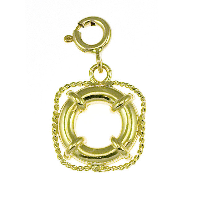 14K GOLD NAUTICAL CHARM - LIFE PRESERVER #1206