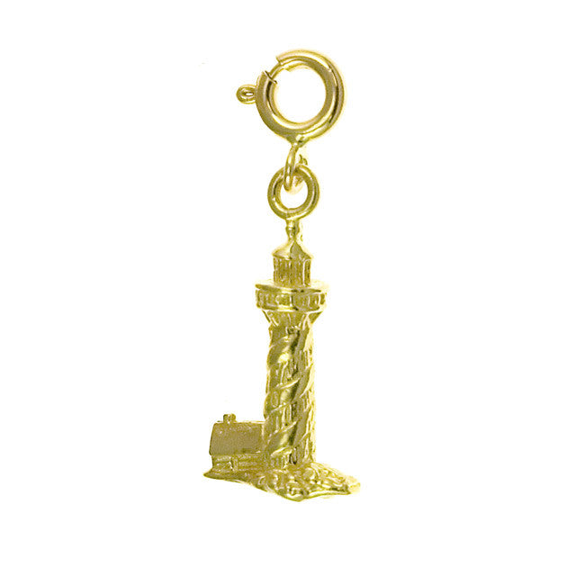 14K GOLD NAUTICAL CHARM - LIGHTHOUSE #1458