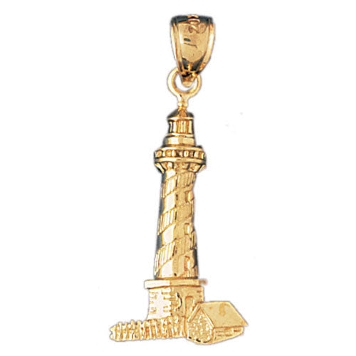 14K GOLD NAUTICAL CHARM - LIGHTHOUSE #1460
