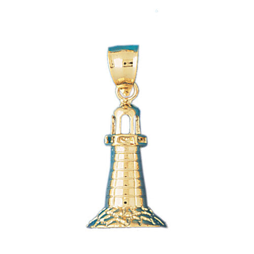 14K GOLD NAUTICAL CHARM - LIGHTHOUSE #1462