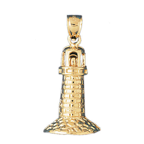 14K GOLD NAUTICAL CHARM - LIGHTHOUSE #1463