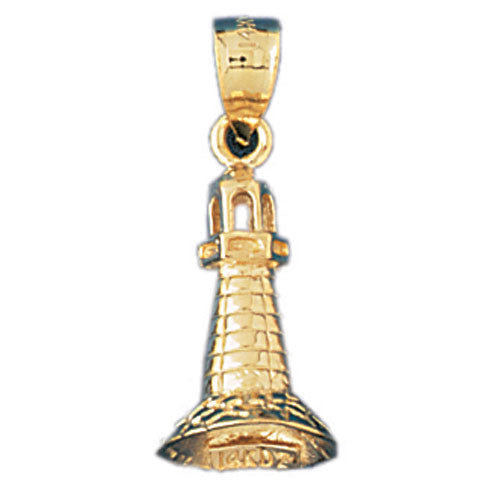 14K GOLD NAUTICAL CHARM - LIGHTHOUSE #1465