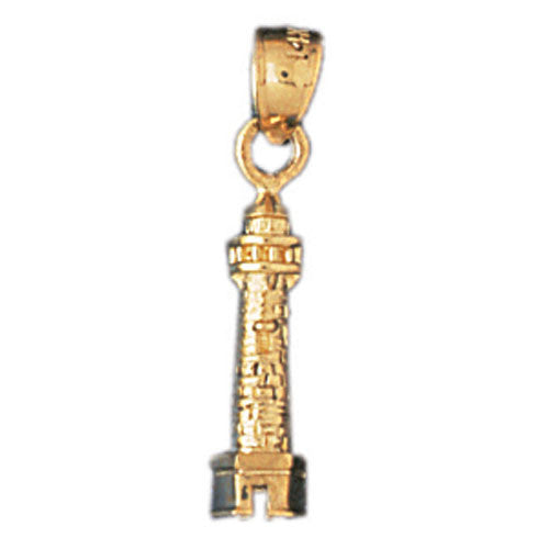 14K GOLD NAUTICAL CHARM - LIGHTHOUSE #1466