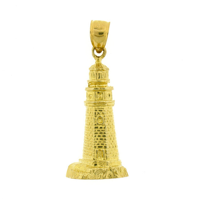 14K GOLD NAUTICAL CHARM - LIGHTHOUSE #1467