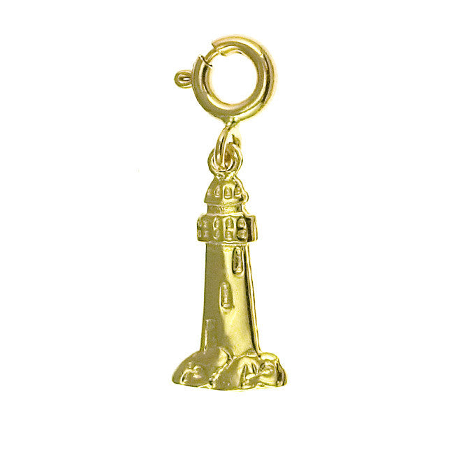 14K GOLD NAUTICAL CHARM - LIGHTHOUSE #1470