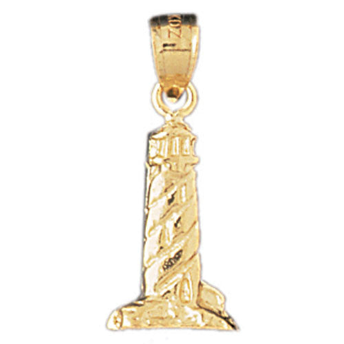 14K GOLD NAUTICAL CHARM - LIGHTHOUSE #1471