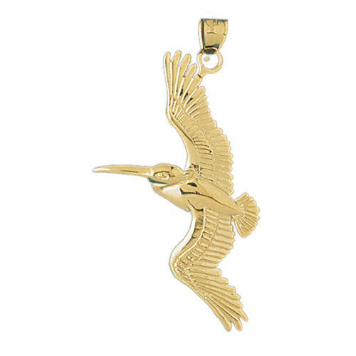 14K GOLD NAUTICAL CHARM - LITTLE EGRET # 1442