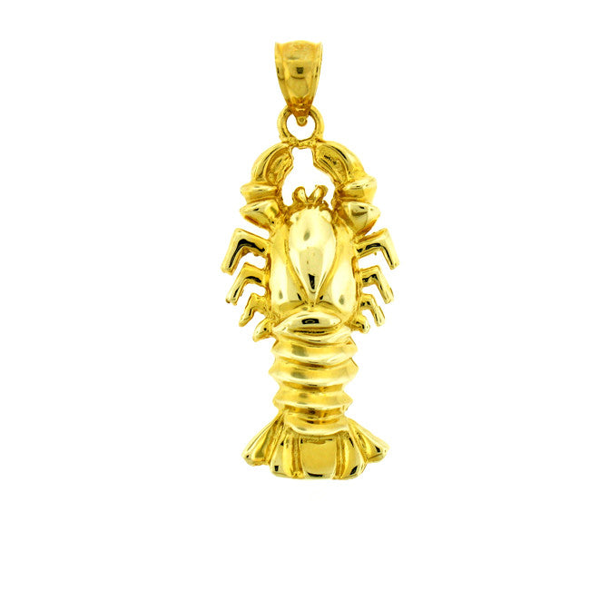 14K GOLD NAUTICAL CHARM - LOBSTER #1042