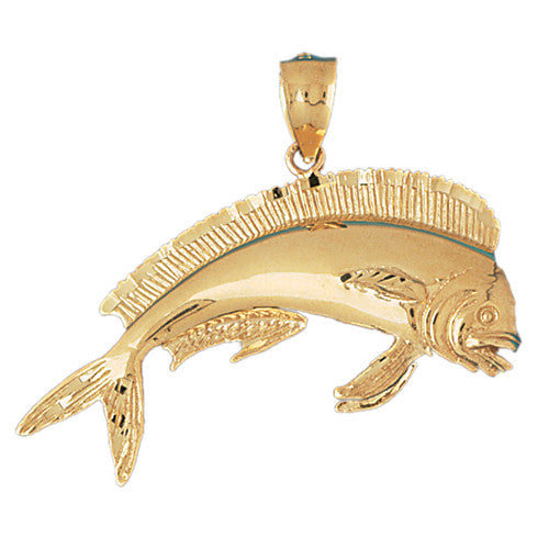 14K GOLD NAUTICAL CHARM - MAHI MAHI #559