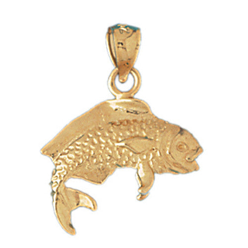 14K GOLD NAUTICAL CHARM - MAHI MAHI #564