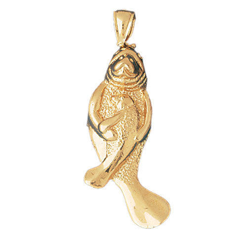 14K GOLD NAUTICAL CHARM - MANATEE #876
