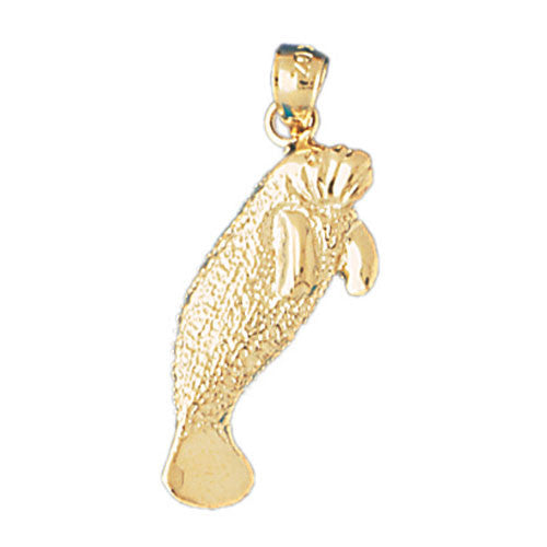 14K GOLD NAUTICAL CHARM - MANATEE #877