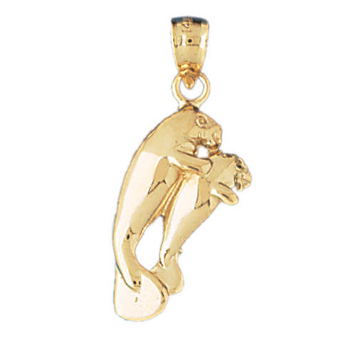 14K GOLD NAUTICAL CHARM - MANATEE #878