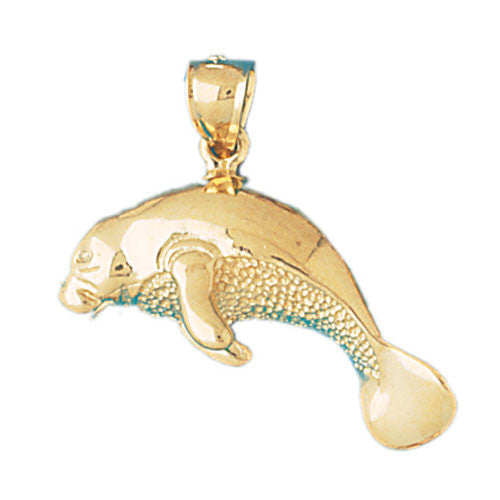 14K GOLD NAUTICAL CHARM - MANATEE #881