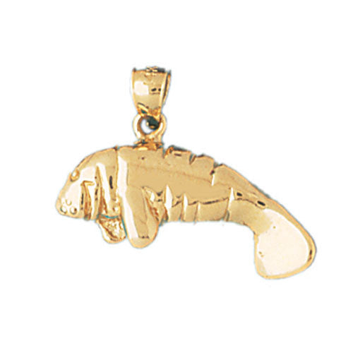14K GOLD NAUTICAL CHARM - MANATEE #882