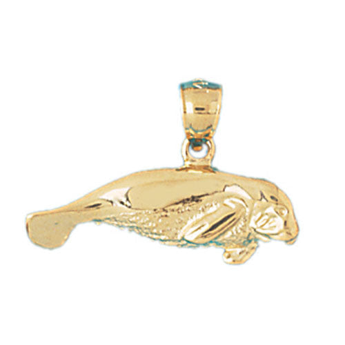 14K GOLD NAUTICAL CHARM - MANATEE #887
