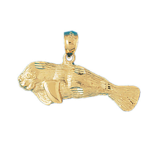 14K GOLD NAUTICAL CHARM - MANATEE #888