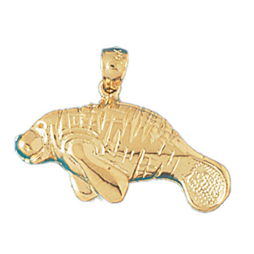 14K GOLD NAUTICAL CHARM - MANATEE #889