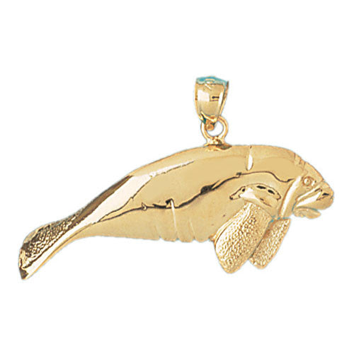 14K GOLD NAUTICAL CHARM - MANATEE #890