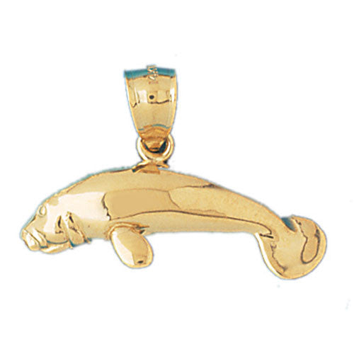 14K GOLD NAUTICAL CHARM - MANATEE #891